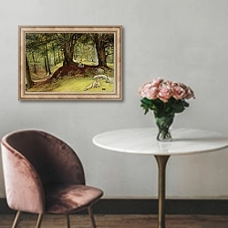 «Parkhurst Woods, Abinger, Surrey» в интерьере в классическом стиле над креслом