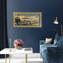 «Before the Offensive, 1877-78» в интерьере в классическом стиле в синих тонах