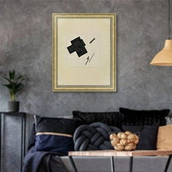 «Untitled» в интерьере гостиной в стиле лофт в серых тонах