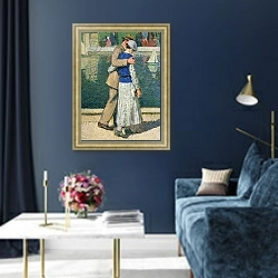 «Lovers, 1932-35» в интерьере в классическом стиле в синих тонах