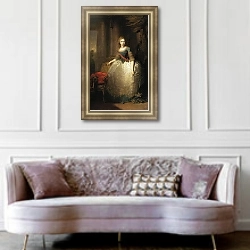 «Портрет великой княжны Александры Павловны 3» в интерьере в классическом стиле над банкеткой