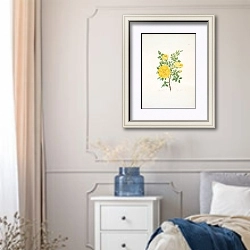 «Rosa lutea» в интерьере спальни в стиле прованс с синими деталями