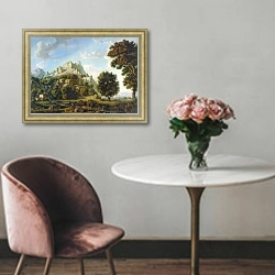 «Крымский пейзаж 2» в интерьере в классическом стиле над креслом