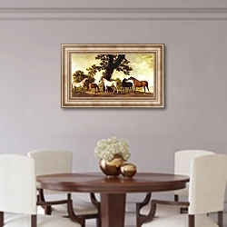 «Herd in a Landscape» в интерьере столовой в классическом стиле