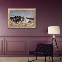 «Napoleon on Campaign in 1814, 1864» в интерьере в классическом стиле в фиолетовых тонах