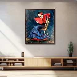 «Танцовщица фламенко с красным веером» в интерьере 