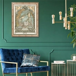 «Ilsee, Princesse de Tripoli» в интерьере в классическом стиле с зеленой стеной