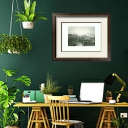 «Abingdon. Berkshire 5» в интерьере кабинета с зелеными стенами