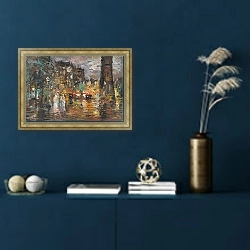 «Париж 3» в интерьере в классическом стиле в синих тонах