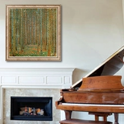 «Fir Forest I, 1901» в интерьере классической гостиной над камином