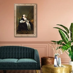 «Queen Sophia Dorothea of Hanover» в интерьере классической гостиной над диваном