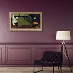 «Sleep, c.1891» в интерьере в классическом стиле в фиолетовых тонах