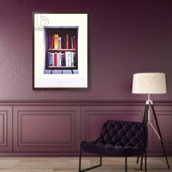 «Small American Library, 1985» в интерьере в классическом стиле в фиолетовых тонах