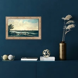 «View of Paris 2» в интерьере в классическом стиле в синих тонах