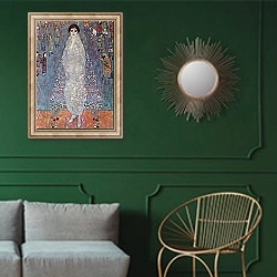 «Портрет баронессы Элизабет Бахофен-Эхт» в интерьере классической гостиной с зеленой стеной над диваном