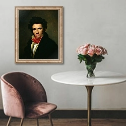 «Self Portrait, c.1818» в интерьере в классическом стиле над креслом