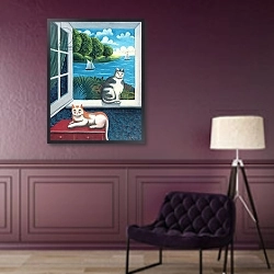 «At The Seaside» в интерьере в классическом стиле в фиолетовых тонах