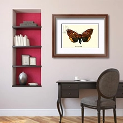 «Butterflies 114» в интерьере кабинета в классическом стиле над столом