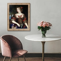 «Francoise de Sevigne Countess of Grignan» в интерьере в классическом стиле над креслом