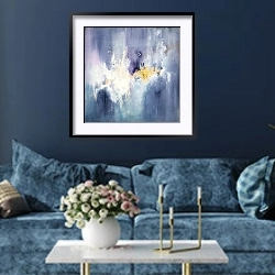 «Lilac dreams. Dream» в интерьере современной гостиной в синем цвете