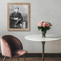 «Sir Arthur Sullivan, engraved by C. Carter» в интерьере в классическом стиле над креслом