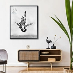 «Acrobat Dancer Miriam LaVelle» в интерьере комнаты в стиле ретро над тумбой
