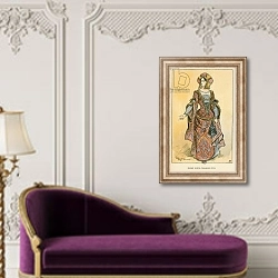 «Dame Sous Charles VIII» в интерьере в классическом стиле над банкеткой