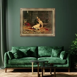 «Ivan the Terrible and his Son on the 16th November, 1581, 1885» в интерьере классической гостиной над диваном