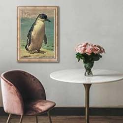 «Study of a Penguin» в интерьере в классическом стиле над креслом