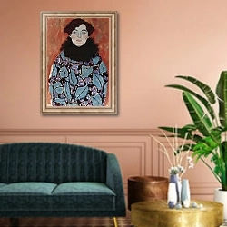 «Портрет Иоганны Штауде» в интерьере классической гостиной над диваном