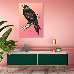 «Клинохвостый орёл» в интерьере в стиле поп-арт с яркими деталями