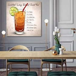 «Коктейль Лонг Айлендский холодный чай» в интерьере классической кухни у двери
