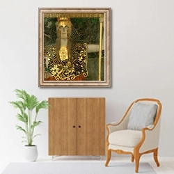 «Афина Паллада» в интерьере в классическом стиле над комодом