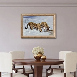 «Manchurian Tiger» в интерьере столовой в классическом стиле