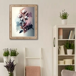 «Хлопок» в интерьере комнаты в стиле прованс с цветами лаванды