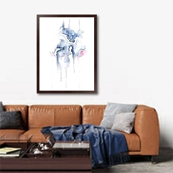 «Бабочка» в интерьере современной гостиной над диваном