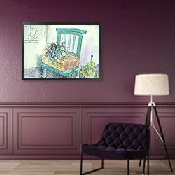 «Campanulas and Daisies» в интерьере в классическом стиле в фиолетовых тонах