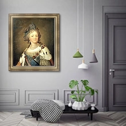 «Portrait of Empress Maria Fyodorovna» в интерьере в классическом стиле в светлых тонах