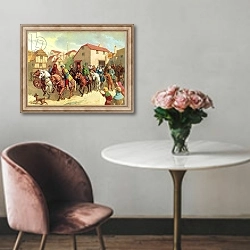 «Chaucer's Pilgrims» в интерьере в классическом стиле над креслом