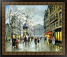 Картина Бланшара Улица Мадлен. Париж
