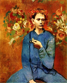 Картина Пабло Пикассо «Мальчик с трубкой»