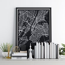 Постеры с планами городов в скандинавском стиле