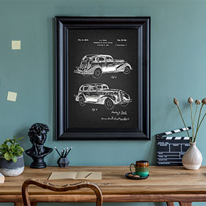 Постеры с патентами автомобилей