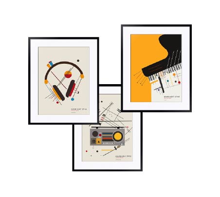 Купить авторский постер в интерьер серии If Kandinsky was a musician