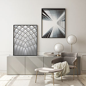 Постеры Современные архитектурные формы для интерьера в стиле минимализм