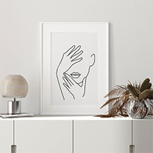 Постеры Силуэты из линий для интерьера в стиле минимализм