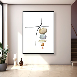 Постер Simple Abstract. TAS Studio by MaryMIA Balance. Lines and stones 7