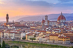 Постер Италия. Вечерняя панорама Флоренции