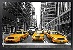 Постер Такси на улицах Нью-Йорка, США