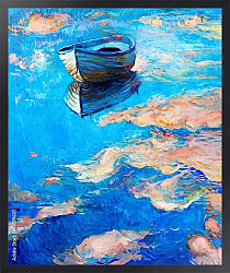 Постер Лодка в море